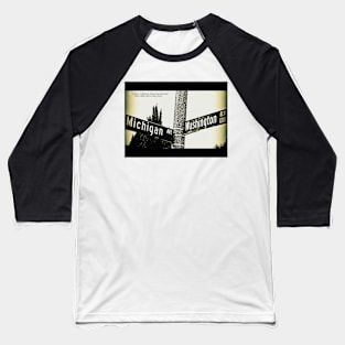 Michigan Avenue & Washington Boulevard, Pasadena, California by Mistah Wilson Baseball T-Shirt